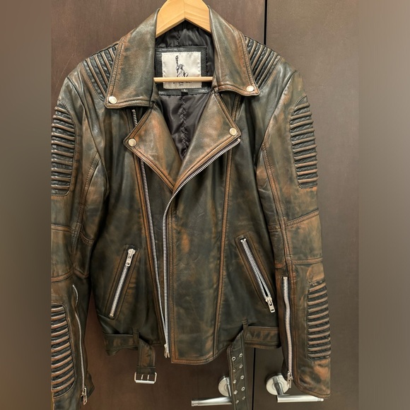 Leather Jacket - Biker Ribbles - Picture 1 of 14